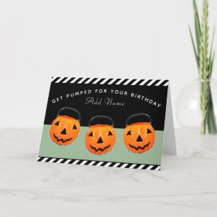 Carte Halloween personnalisé Octobre Anniversaire