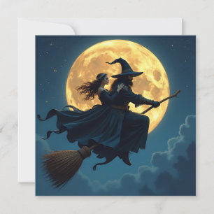 Carte Halloween personnalisé sorcière et démoniste