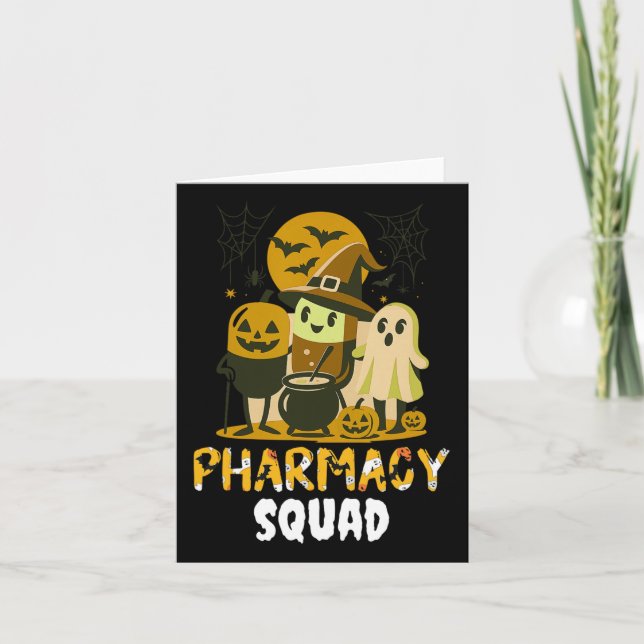 Carte Halloween Pharmacie Squad pilules Costume Pharmaci (Devant)