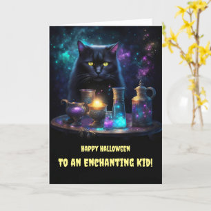 Carte Halloween pour enfants enfants mignonne Chat noir 