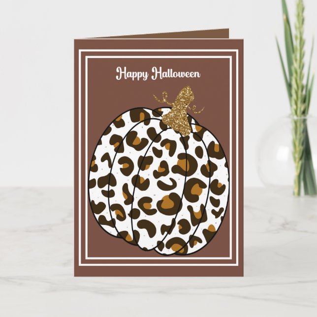 Carte Halloween pour famille avec Citrouille (Devant)