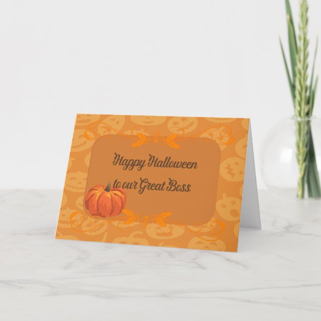 Carte Halloween pour grand patron (Devant)