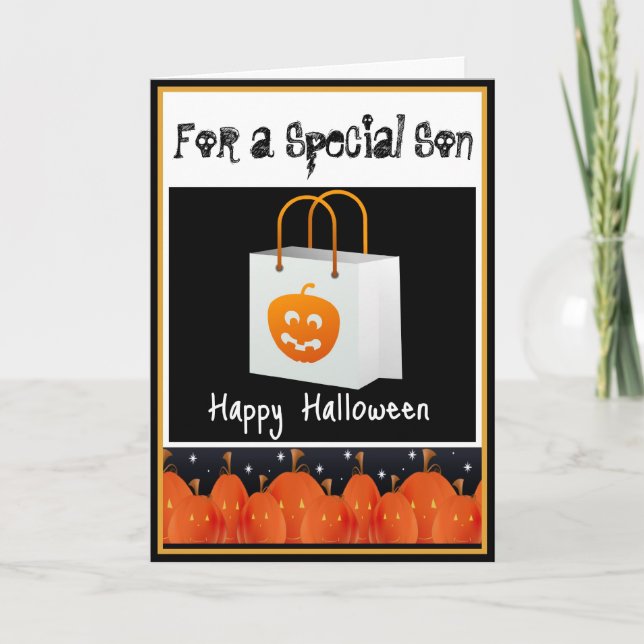 Carte Halloween pour Son (Devant)