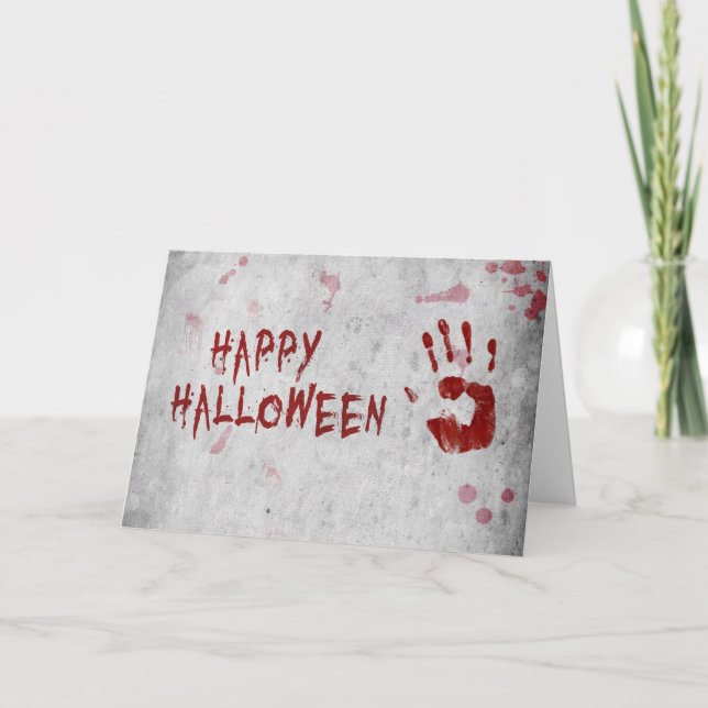Carte Halloween sanglante (Devant)