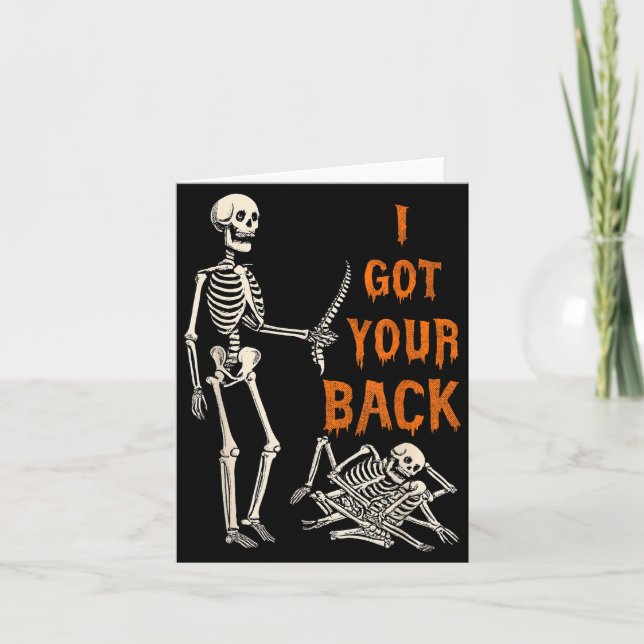 Carte Halloween Skeletons Ive Got Your Back Costume Men  (Devant)