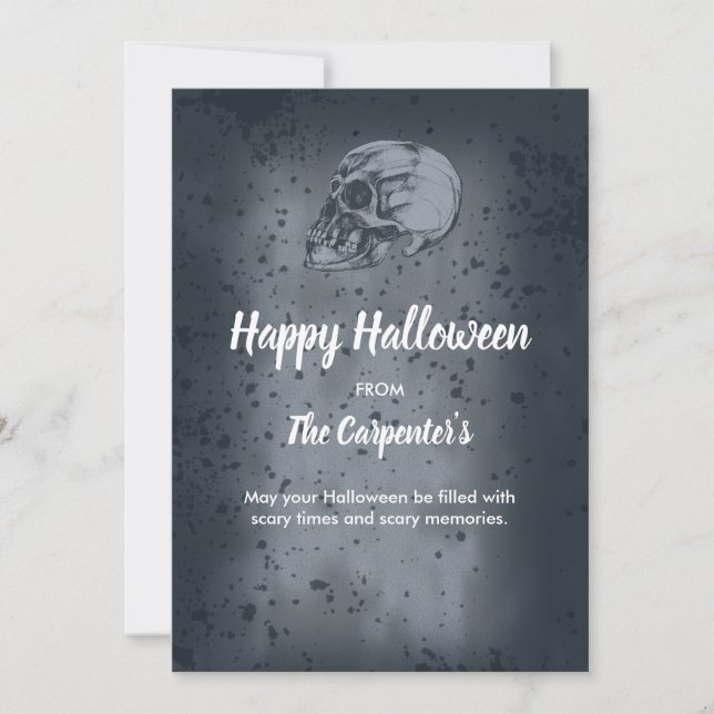 carte Halloween Skull & Bones (Devant)