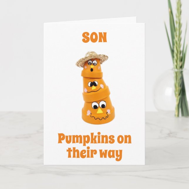 CARTE **HALLOWEEN SPÉCIAL** POUR ***NOTRE FILS*** (Devant)