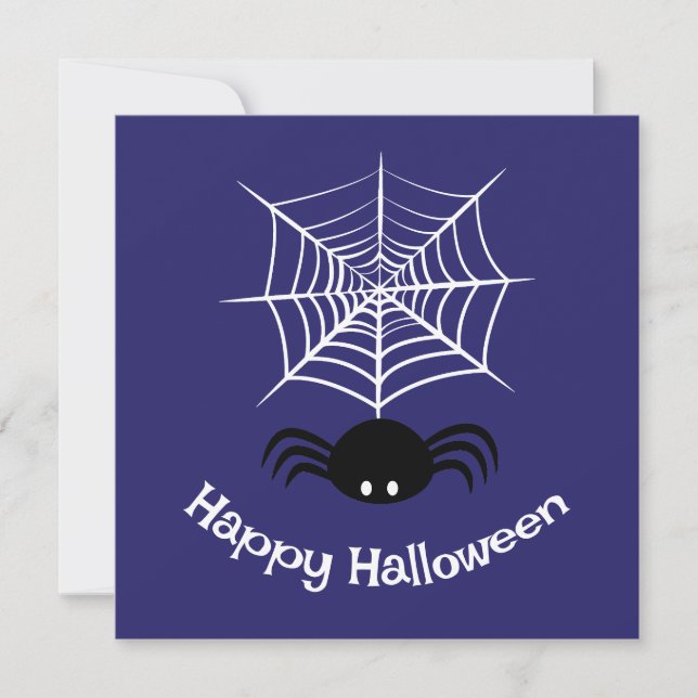 Carte Halloween Spider Web (Devant)
