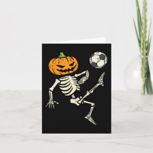 Carte Halloween Squelette de football Costume de footbal