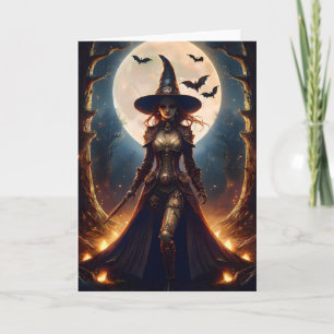 Carte Halloween Steampunk Forest Witch