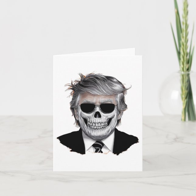 Carte Halloween Trump Orange Américain Horreur Party Cos (Devant)