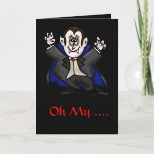 Carte Halloween Vampire "Tu M'As Eu Au Cou"