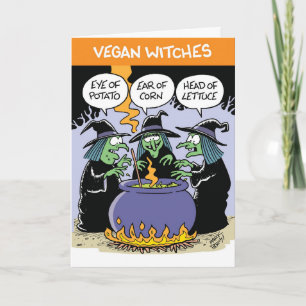 Carte Halloween Vegan Witches