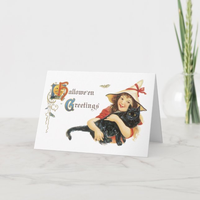 Carte Halloween vintage (Devant)