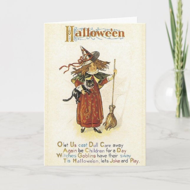 Carte Halloween vintage (Devant)