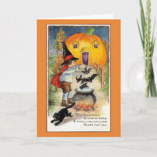 Carte Halloween vintage - Drunk pour Halloween,