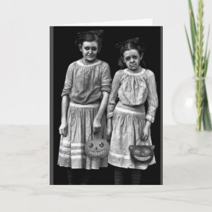 Carte Halloween vintage - mes enfants sont les monstres,