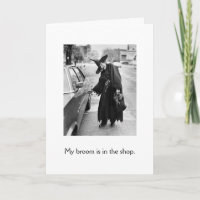 Halloween vintage - mon balai est dans le magasin,