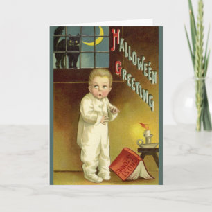 Carte Halloween vintage par Ellen Clapsaddle, Histoire d
