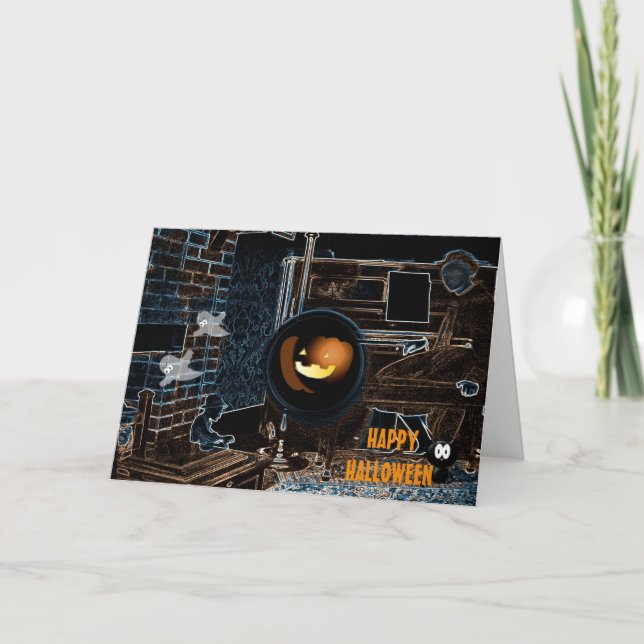 Carte HaLLoWeen Vintage PhOToGRapH PiAnO WoMAn (Devant)