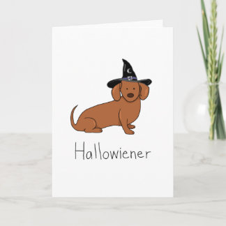 Carte Hallowiener - chien de saucisse de Halloween