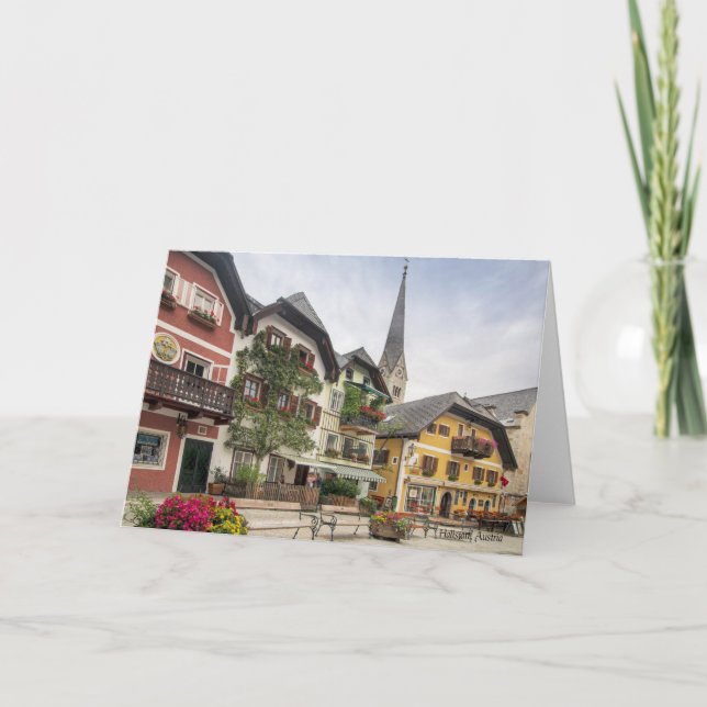 Carte Hallstatt, Autriche photo pittoresque (Devant)