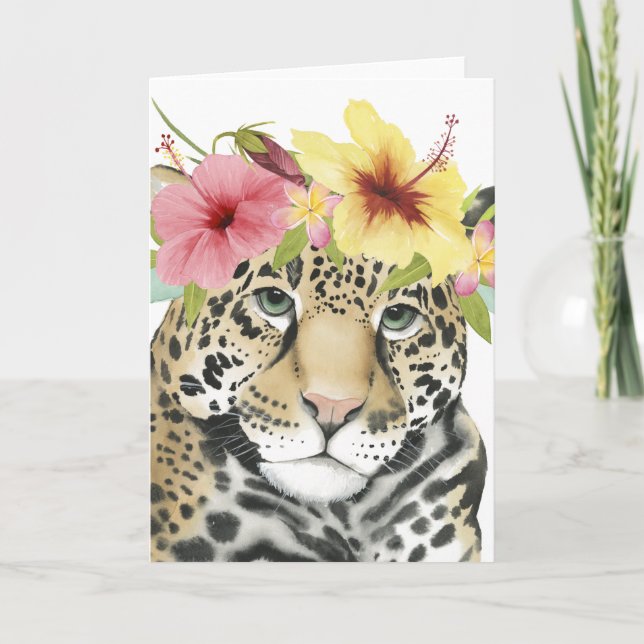 Carte Halo tropical| Cheetah doux (Devant)