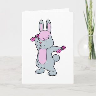 Carte Haltère de Fitness Lapin