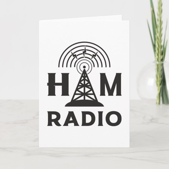 Carte HAM Radio Amateur Opérateur Antenne Code Idée cade (Devant)