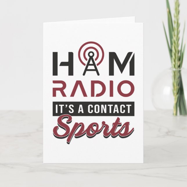 Carte HAM Radio Opérateur Code amateur Antenne Idée cade (Devant)