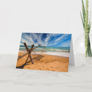 Carte Hamac sur une plage tropicale   Thaïlande