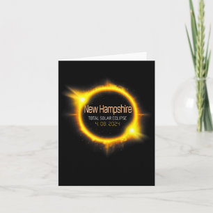 Carte Hampshire Total Solar Eclipse America 04.08 avril.