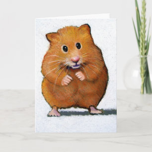 CARTE HAMSTER DANS LE CRAYON DE COULEUR