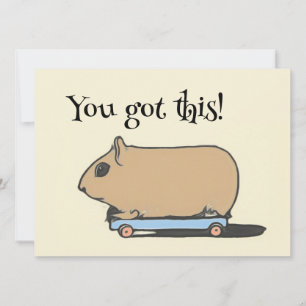 Carte Hamster sur un skateboard Encouragement