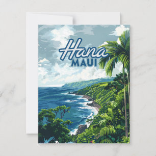 Carte Hana Maui Hawaii Road to Hana Beach Coast Ca