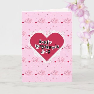 Carte Handmade Happy Valentine's Day Card