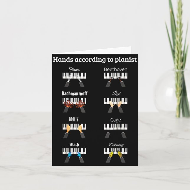 Carte Hands According To Anists Ano Clical Music Instrum (Devant)