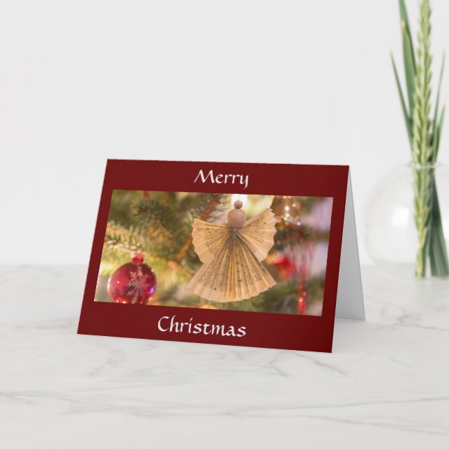 CARTE HANG ANGEL VOUS SOUHAITE UN "JOLI NOËL" (Devant)