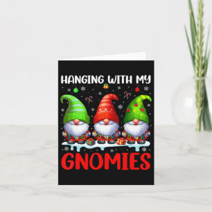 Carte Hanging Avec Mes Gnomies Noël Coloré Trois G