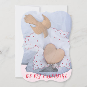 Carte Hanky, rouge, coeur, colombe pour la Saint Valenti