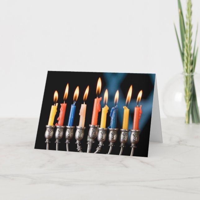 Carte Hannukah Menorah (Devant)