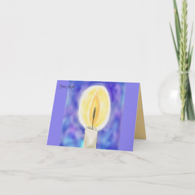 Carte Hanoukka de première nuit (Devant)