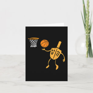 Carte Hanoukka Dreidel Basketball Chanukah Hommes juifs