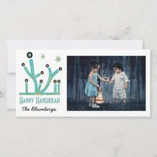 Carte Hanoukka "Menorah Bling"