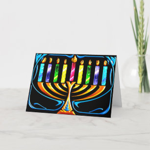 Carte : Hanoukka Menorah - Chanukah Menorah