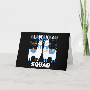 Carte Hanukkah Lama Noël Heureux Llamakah Squad Mignon
