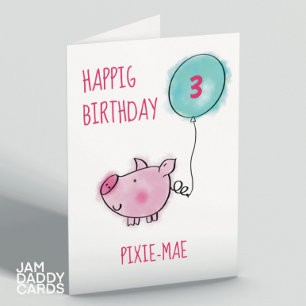 Carte HapPIG Anniversaire personnalisable