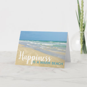 Carte Happiness est une plage chaude et amusante Citatio