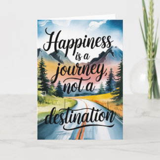 Carte "Happiness is a Journey" Inspirational Card