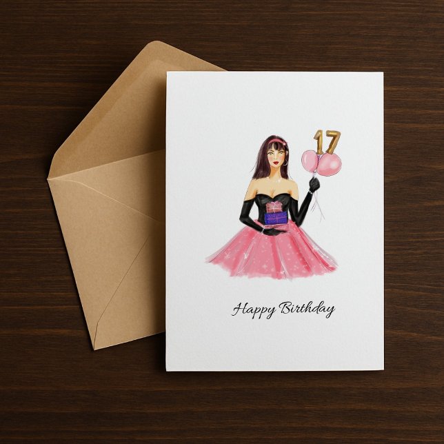 Carte Happy 17th birthday  (Créateur téléchargé)